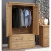 Homestyle Torino Solid Oak Furniture Gents Wardrobe  